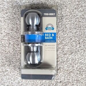 Tru-Bolt Bed & Bath‎ Door Knob Interior Locking Adjustable Latch Satin